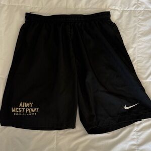 Nike Men's West Point Black Athletic Shorts with White Logo